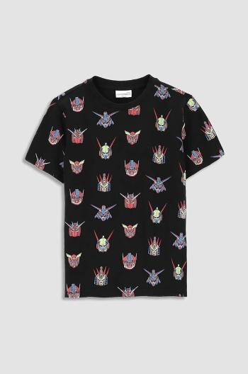 Dětské bavlněné tričko Coccodrillo černá barva, s potiskem