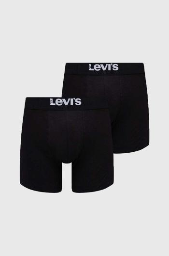 Boxerky Levi's 2-pack pánské, černá barva, 37149.0824-005