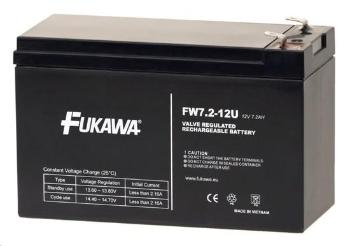 Baterie - FUKAWA FW 7,2-12 F2U (12V/7,2 Ah - Faston 250), konektor - 6.3mm, životnost 5let, FW 7,2-12 F2U