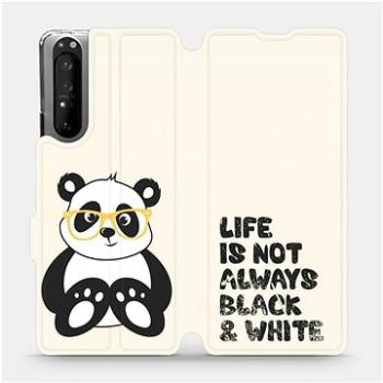 Flipové pouzdro na mobil Sony Xperia 1 II - M041S Panda - life is not always black and white (5903516241781)