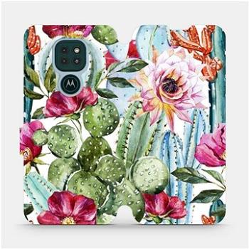 Flipové pouzdro na mobil Motorola Moto G9 Play - MG09S Kaktusy a květy (5903516382712)