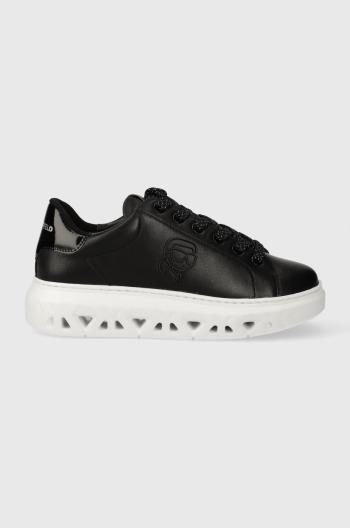 Kožené sneakers boty Karl Lagerfeld KAPRI KITE černá barva, KL64530N