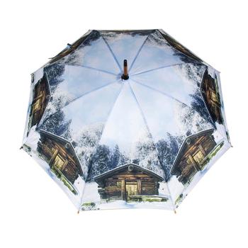 Deštník s potiskem zimní chaloupky - 105*105*88cm BBPBH