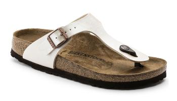 Birkenstock Gizeh Graceful Pearl White Narrow Fit bílé 943873