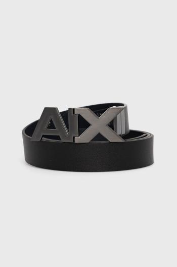 Kožený pásek Armani Exchange pánský, černá barva