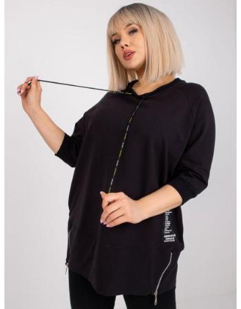 Dámská tunika z bavlny plus size AURORA černý 