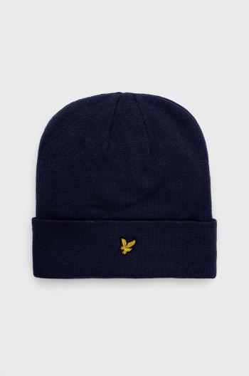 Čepice Lyle & Scott tmavomodrá barva, z tenké pleteniny