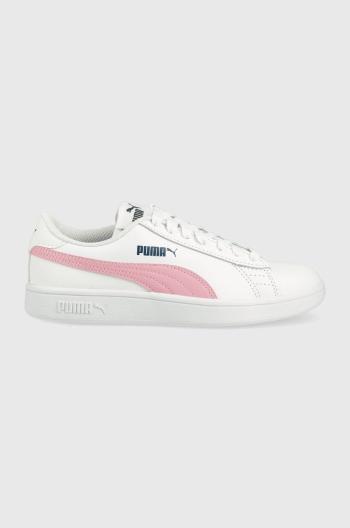 Dětské kožené sneakers boty Puma 36517035 bílá barva