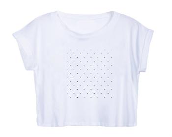 Dámské tričko Organic Crop Top Minimal triangle pattern