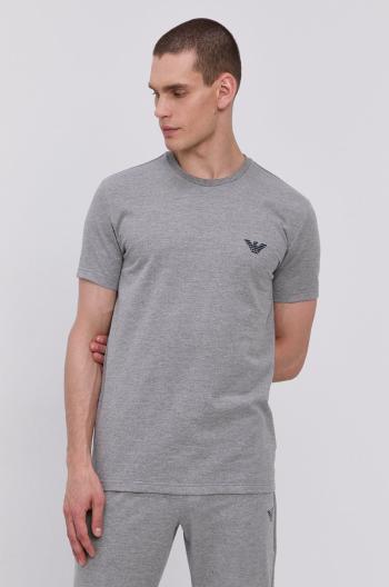 Pyžamové tričko Emporio Armani šedá barva, vzorované