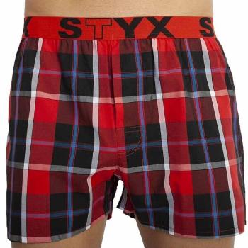 Styx MEN'S BOXERS SHORTS SPORTS RUBBER Pánské trenky, červená, velikost S