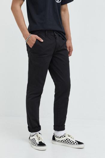 Kalhoty Only & Sons pánské, černá barva, přiléhavé