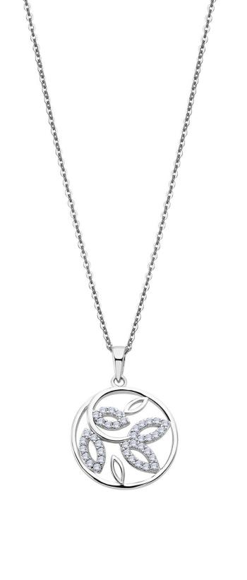 Lotus Silver Třpytivý stříbrný náhrdelník se zirkony LP3068-1/1 (řetízek, přívěsek)
