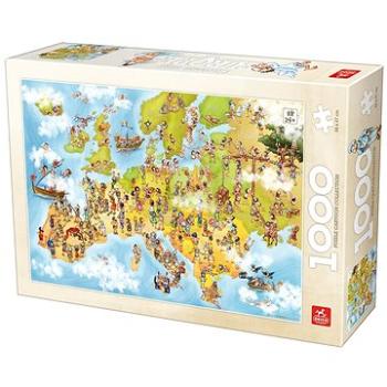 Deico Puzzle Kreslená mapa Evropy 1000 dílků (76120)