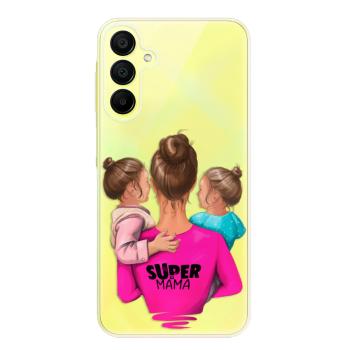 Odolné silikonové pouzdro iSaprio - Super Mama - Two Girls - Samsung Galaxy A15 / A15 5G