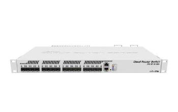 Router Mikrotik CRS317-1G-16S+RM 800MHz CPU, 1GB, 1xGLAN, 16xSFP+cage, ROS L5, Dual PSU, rack, CRS317-1G-16S+RM