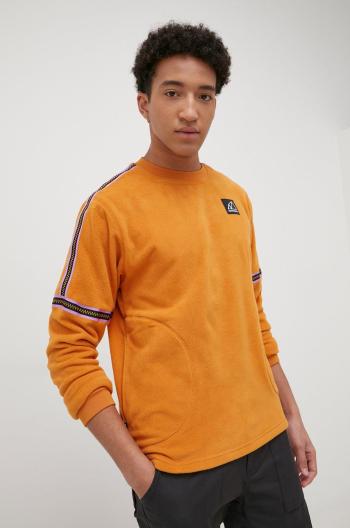 Mikina New Balance MT13513MOE pánská, oranžová barva, s aplikací