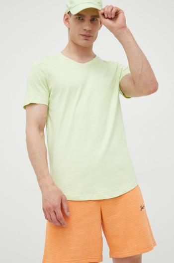 Bavlněné tričko Tom Tailor zelená barva