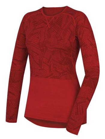 Husky Merino termoprádlo Dámské triko s dlouhým rukávem červená Velikost: L