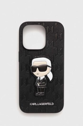 Obal na telefon Karl Lagerfeld iPhone 14 Pro 6,1" černá barva