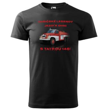 Tričko Hasičské legendy – Tatra 148 (pánské) (Velikost: 2XL, Barva trička: Černá)