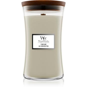 Woodwick Fireside Au Coin Du Feu vonná svíčka s dřevěným knotem 609.5 g