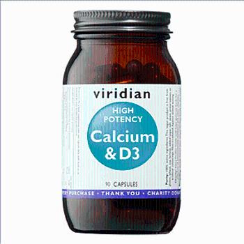 Viridian High Potency Calcium and D3 90 cps (Vápník s vitamínem D3)