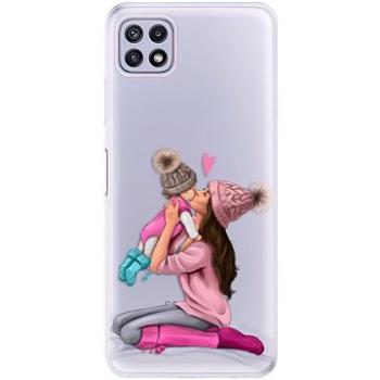 iSaprio Kissing Mom - Brunette and Girl pro Samsung Galaxy A22 5G (kmbrugirl-TPU3-A22-5G)
