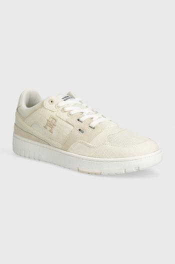 Sneakers boty Tommy Hilfiger TH BASKET STREET SUMMER béžová barva, FM0FM05074