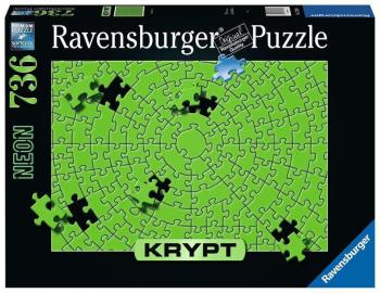 Ravensburger 173648 Krypt Puzzle: Neonová zelená 736 dílků