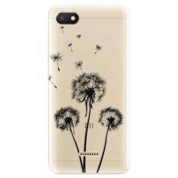 Odolné silikonové pouzdro iSaprio - Three Dandelions - black - Xiaomi Redmi 6A