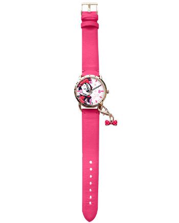 Euroswan Dětské náramkové hodinky analog - Minnie Mouse růžové