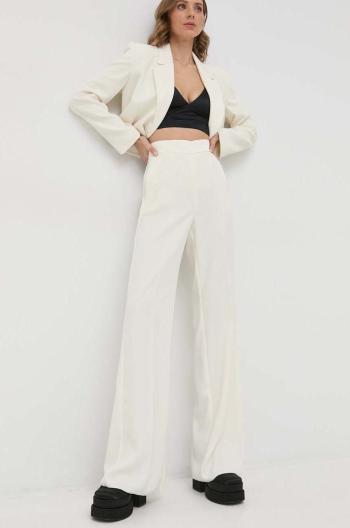Kalhoty Marella dámské, bílá barva, jednoduché, high waist