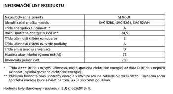 SENCOR SVC 52BK-EUE3 - rozbaleno