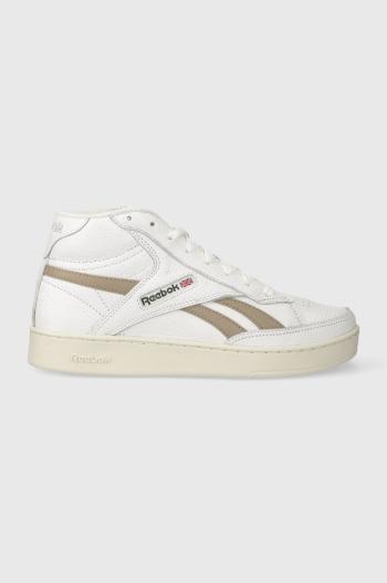 Kožené sneakers boty Reebok Club C Form Hi bílá barva