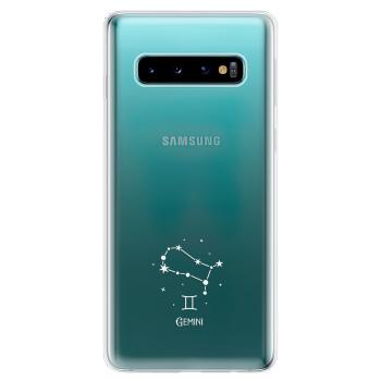 Odolné silikonové pouzdro iSaprio - čiré - Blíženci - Samsung Galaxy S10