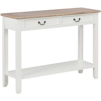 Konzolový stolek bílý 110 × 35 × 80 cm dřevo (249901)