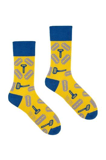 Žluto-modré ponožky Razor Blades