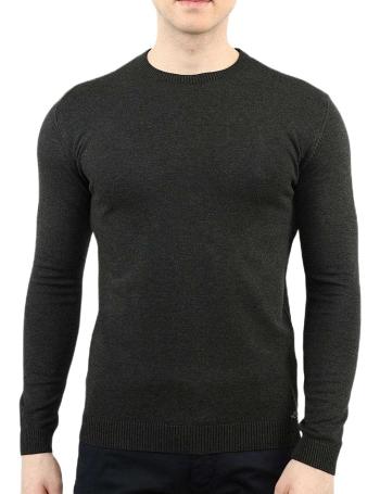 Tmavě šedý pánský tenký pletený svetr vel. XL