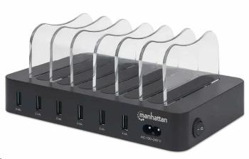 Manhattan USB nabíjecí stanice, 6-Port USB Charging Station, USB-A, černá