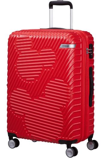 American Tourister Skořepinový cestovní kufr Mickey Clouds M EXP 63/70 l - červená