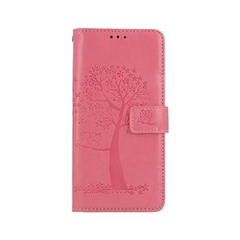 TopQ Pouzdro Samsung A53 5G knížkové Růžový strom sovičky 73832 (Sun-73832)