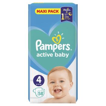 Pampers Active Baby vel. 4 Maxi Pack 9-14 kg dětské pleny 58 ks