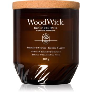 Woodwick Lavender & Cypress vonná svíčka 184 g