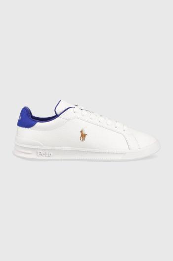 Kožené sneakers boty Polo Ralph Lauren HRT CT II bílá barva, 809892328001