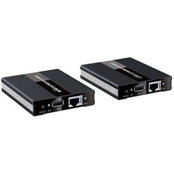 PremiumCord HDMI extender s USB na 60m přes jeden kabel Cat5/6, bez zpoždění (khext60-4)