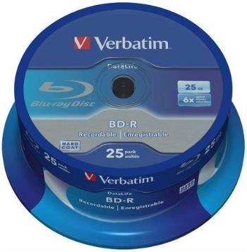 Verbatim Blu-ray BD-R DataLife [ Spindle 25 | 25GB | 6x | WHITE BLUE SURFACE ], 43837