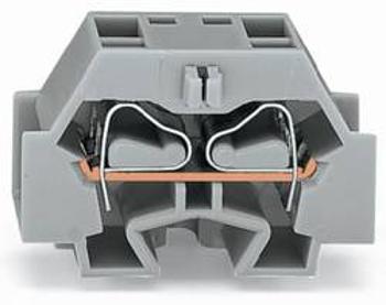 Samostatná svorka WAGO 262-331, osazení: L, pružinová svorka, 12 mm, šedá, 100 ks