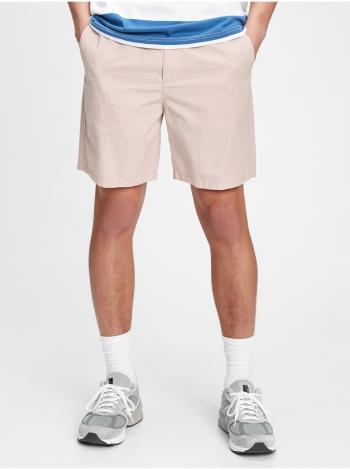 Růžové pánské kraťasy 7 easy linen shorts with e-waist "