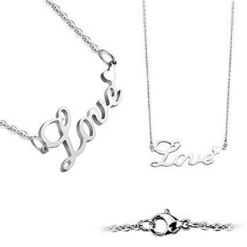 Šperky4U Ocelový náhrdelník "Love" - OPD0018-ST